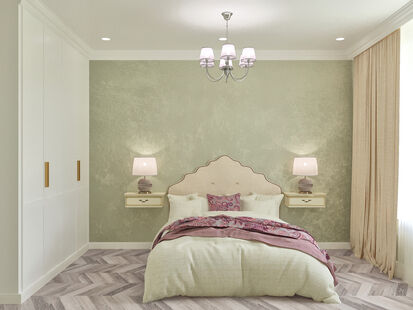 Фото № 3: Дизайн-проект трехкомнатной квартиры 73.69  м² Стиль Классика для ЖК Хэдлайнер