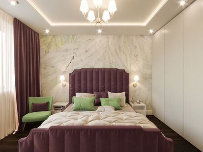 Фото № 2: Дизайн-проект четырехкомнатной квартиры 77.3  м² Стиль Эклектика для ЖК Московский