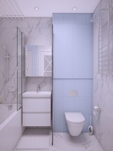 Фото № 4: Дизайн-проект однокомнатной квартиры 42.52  м² Стиль Современная классика для ЖК А101