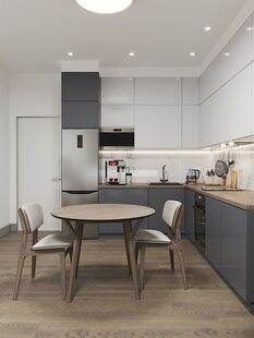 Фото № 4: Дизайн-проект трехкомнатной квартиры 81.09  м² Скандинавский стиль для ЖК Silver