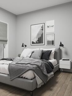 Фото № 6: Дизайн-проект трехкомнатной квартиры 81.09  м² Скандинавский стиль для ЖК Silver