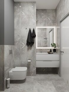 Фото № 3: Дизайн-проект трехкомнатной квартиры 81.09  м² Скандинавский стиль для ЖК Silver