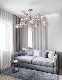 Фото № 4: Дизайн-проект квартиры-студии 26.47  м² Современный стиль для ЖК Самолет