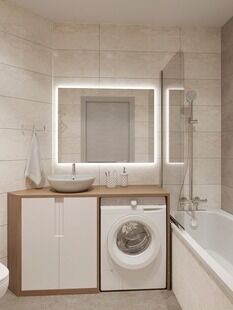 Фото № 5: Дизайн-проект однокомнатной квартиры 42.5  м² стиль Модернизм для ЖК Галактика