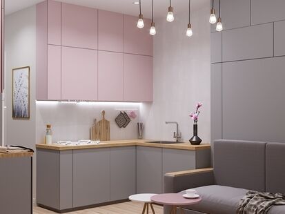 Фото № 6: Дизайн-проект квартиры-студии 26.47  м² Современный стиль для ЖК Планерный