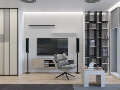 Фото № 3: Дизайн-проект квартиры-студии 31.12  м² Современный стиль для ЖК в г. Люберцы