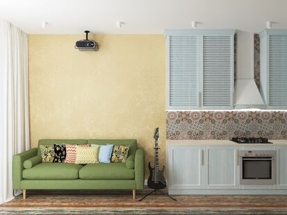 Фото № 5: Дизайн-проект четырехкомнатной квартиры 70.73  м² Стиль Фьюжн для ЖК Измайловский 11