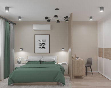 Фото № 1: Дизайн-проект двухкомнатной квартиры 47.65  м² Скандинавский стиль для клубного дома в люберцах