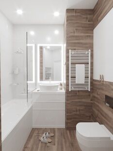 Фото № 5: Дизайн-проект двухкомнатной квартиры 47.65  м² Скандинавский стиль для клубного дома в люберцах