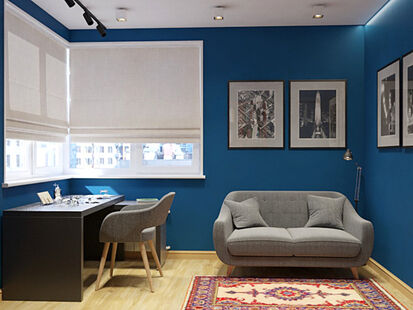 Фото № 1: Дизайн-проект трехкомнатной квартиры 56.07  м² Современный стиль для ЖК Лучи