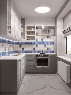 Фото № 5: Дизайн-проект трехкомнатной квартиры 64.7  м² Скандинавский стиль для ЖК Московский