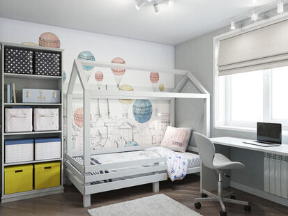 Фото № 5: Дизайн-проект трехкомнатной квартиры 70.1  м² Современный стиль для ЖК Московский