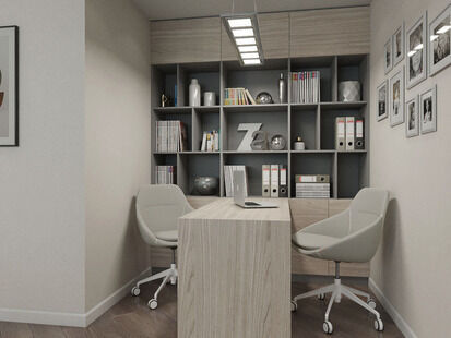 Фото № 4: Дизайн-проект трехкомнатной квартиры 70.1  м² Современный стиль для ЖК Московский