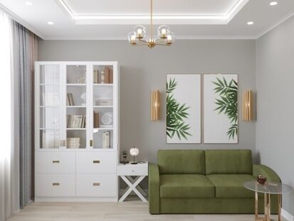 Фото № 1: Дизайн-проект четырехкомнатной квартиры 97.2  м² стиль Современная классика для ЖК Крылатский