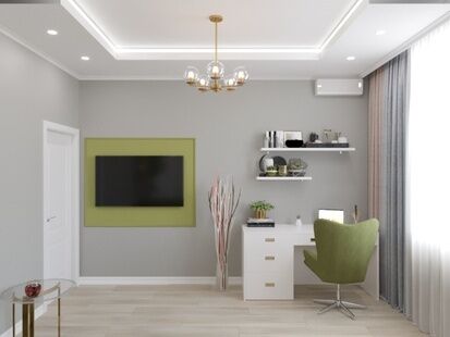 Фото № 6: Дизайн-проект четырехкомнатной квартиры 97.2  м² стиль Современная классика для ЖК Крылатский