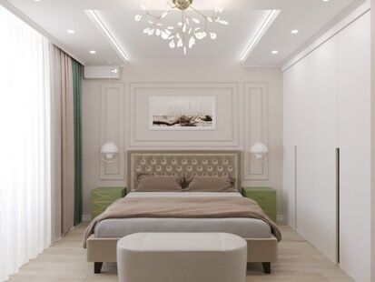 Фото № 3: Дизайн-проект четырехкомнатной квартиры 97.2  м² стиль Современная классика для ЖК Крылатский