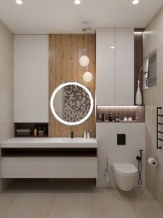 Фото № 4: Дизайн-проект четырехкомнатной квартиры 97.2  м² стиль Современная классика для ЖК Крылатский