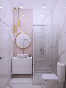 Фото № 4: Дизайн-проект квартиры-студии 35.87  м² Стиль Минимализм для ЖК Испанские Кварталы