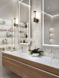 Фото № 3: Дизайн-проект ванной 6.0  м² стиль Модернизм для ЖК Рождественский