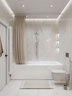 Фото № 4: Дизайн-проект ванной 6.0  м² стиль Модернизм для ЖК Рождественский