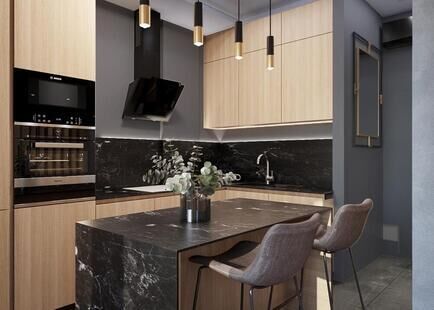 Фото № 1: Дизайн-проект двухкомнатной квартиры 65.9  м² Стиль Лофт для ЖК Планерный