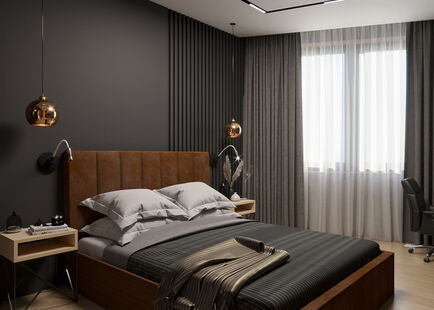 Фото № 6: Дизайн-проект двухкомнатной квартиры 65.9  м² Стиль Лофт для ЖК Планерный