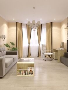 Фото № 6: Дизайн-проект двухкомнатной квартиры 64.4  м² Стиль Эклектика для ЖК Московский