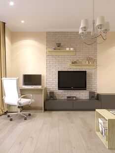 Фото № 5: Дизайн-проект двухкомнатной квартиры 64.4  м² Стиль Эклектика для ЖК Московский