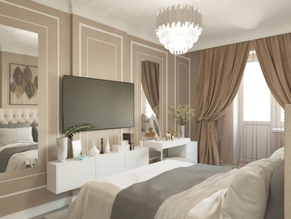 Фото № 5: Дизайн-проект трехкомнатной квартиры 78.19  м² Современный стиль для ЖК Московский