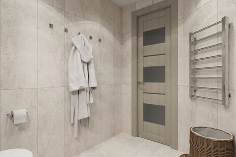 Фото № 2: Дизайн-проект ванной 5.6  м² стиль Модернизм для ЖК Московский