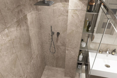 Фото № 4: Дизайн-проект ванной 5.6  м² стиль Модернизм для ЖК Московский