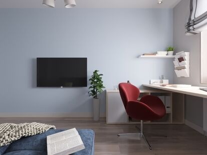 Фото № 4: Дизайн-проект трехкомнатной квартиры 89.2  м² Скандинавский стиль для ЖК Московский