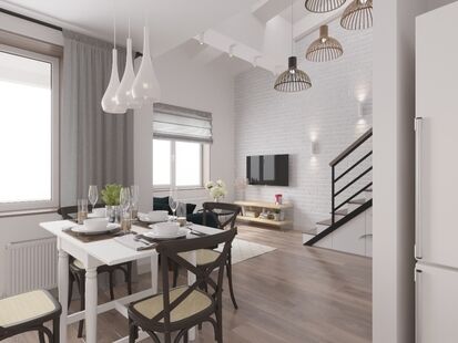 Фото № 1: Дизайн-проект трехкомнатной квартиры 89.2  м² Скандинавский стиль для ЖК Московский