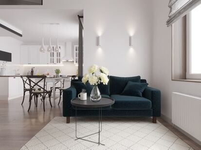 Фото № 5: Дизайн-проект трехкомнатной квартиры 89.2  м² Скандинавский стиль для ЖК Московский