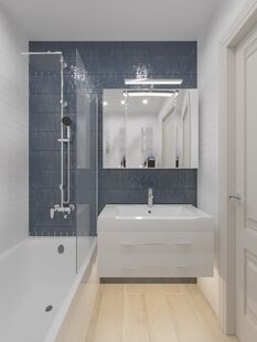 Фото № 3: Дизайн-проект трехкомнатной квартиры 89.2  м² Скандинавский стиль для ЖК Московский