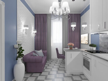 Фото № 3: Дизайн-проект двухкомнатной квартиры 41.5  м² Стиль Современная классика для ЖК Одинцово