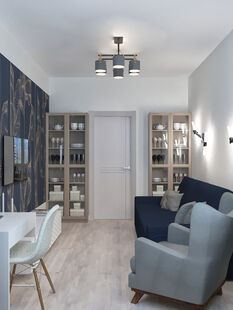 Фото № 1: Дизайн-проект двухкомнатной квартиры 52.21  м² Стиль Контемпорари для ЖК Московский