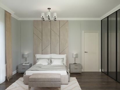 Фото № 4: Дизайн-проект двухкомнатной квартиры 52.21  м² Стиль Контемпорари для ЖК Московский