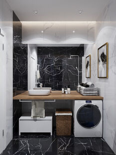 Фото № 5: Дизайн-проект двухкомнатной квартиры 60.3  м² Стиль Фьюжн для ЖК Гагарина 23а