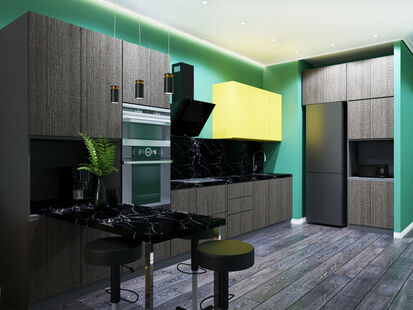 Фото № 2: Дизайн-проект двухкомнатной квартиры 60.3  м² Стиль Фьюжн для ЖК Гагарина 23а