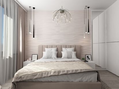 Фото № 5: Дизайн-проект трехкомнатной квартиры 64.84  м² стиль Модернизм для ЖК Савеловский Сити