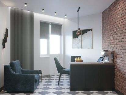 Фото № 3: Дизайн-проект однокомнатной квартиры 50.14  м² Стиль Лофт для ЖК Зеленые Аллеи