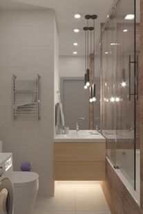 Фото № 6: Дизайн-проект однокомнатной квартиры 50.14  м² Стиль Лофт для ЖК Зеленые Аллеи