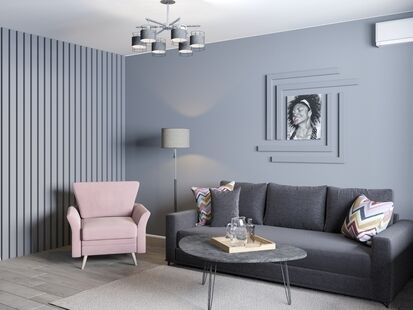 Фото № 1: Дизайн-проект трехкомнатной квартиры 58.33  м² Стиль Контемпорари для ЖК Московский