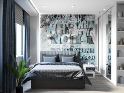 Фото № 5: Дизайн-проект трехкомнатной квартиры 58.33  м² Стиль Контемпорари для ЖК Московский