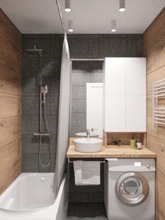 Фото № 6: Дизайн-проект трехкомнатной квартиры 58.33  м² Стиль Контемпорари для ЖК Московский