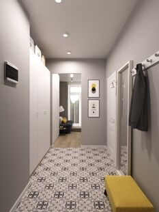 Фото № 6: Дизайн-проект квартиры-студии 26.72  м² Скандинавский стиль для ЖК Оранж Парк