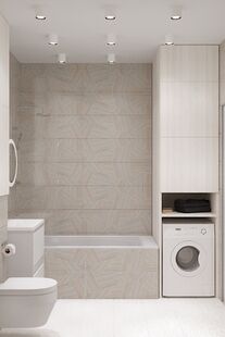 Фото № 2: Дизайн-проект квартиры-студии 47.38  м² Стиль Фьюжн для ЖК Селигер Сити