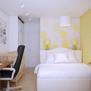 Фото № 4: Дизайн-проект однокомнатной квартиры 52.07  м² Скандинавский стиль для ЖК Московский