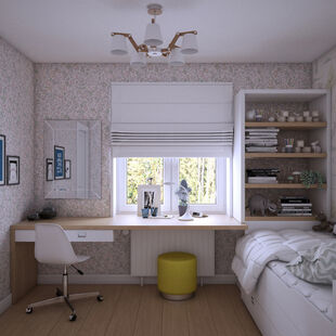 Фото № 1: Дизайн-проект однокомнатной квартиры 52.07  м² Скандинавский стиль для ЖК Московский